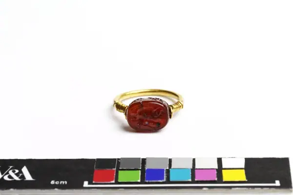Scarab and winged figure