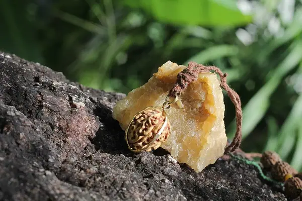 Rudraksha golden pendant