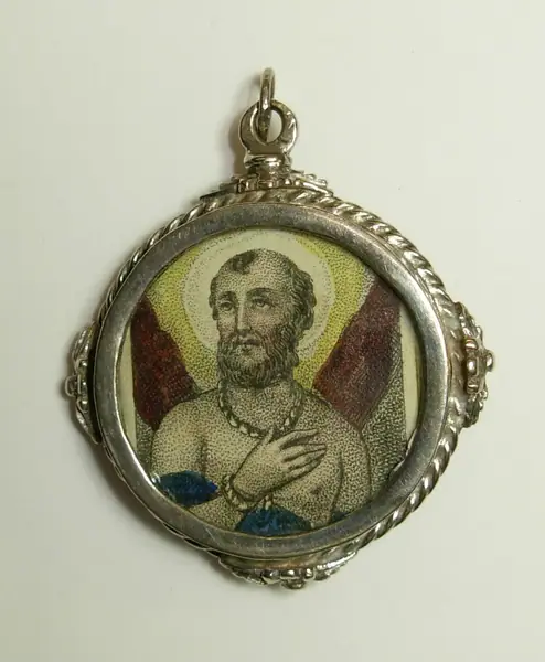 Silver pendant with religious prints, Cordoba (Spain), 1865-1870