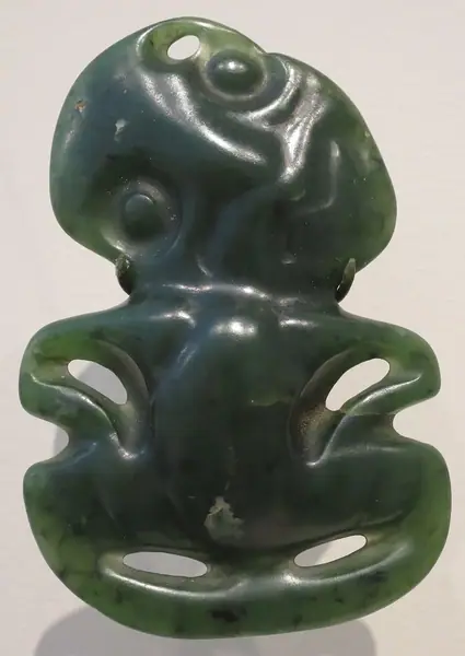 Amulet (hei tiki), Maori people, Honolulu Museum of Art, 3348