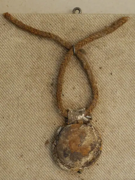 Leather; associated with a mummy and wax figure, Egyptian 3rd-1st C BC