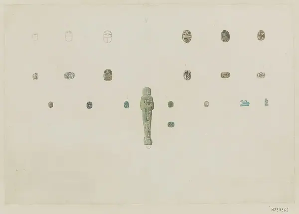 Collection d'antiques : amulettes : dessin / Jollois et Devilliers del.