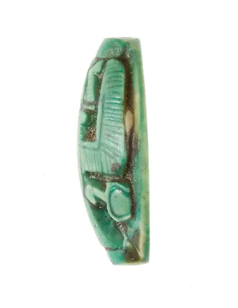Cowroid Seal Amulet Inscribed with a Hieroglyphic Motif
