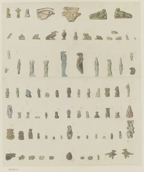 Collection d'antiques : amulettes : dessin / Jollois et Devilliers del.