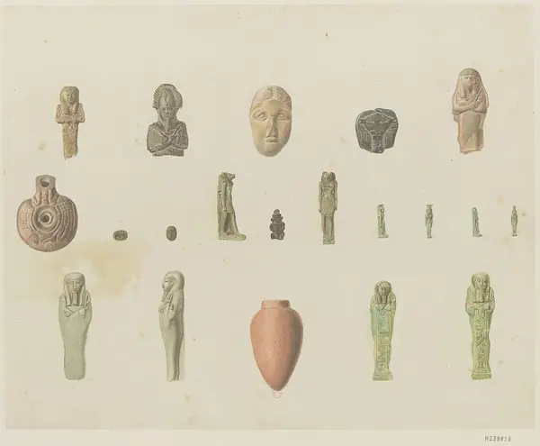 Collection d'antiques : amulettes : dessin / Jollois et Devilliers del.