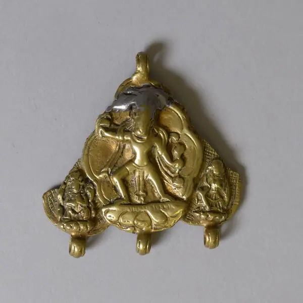 Ganesha; Jewellery, brass, embossed