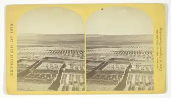 Gardens surrounding the Indian Pueblo of Zuni, in which are raised a variety of vegetables, such as peppers, onions, garlic &c, No. 18 from the series "Geographical Explorations and Surveys West of the 100th Meridian"