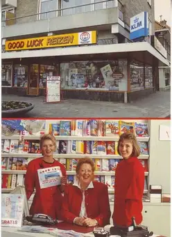 Reisbureau "Good Luck" gevestigd in Winkelcentrum "de Clinge"