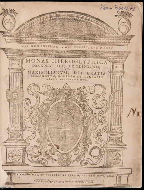 Dee's Monas Hieroglyphica, Antwerp 1564