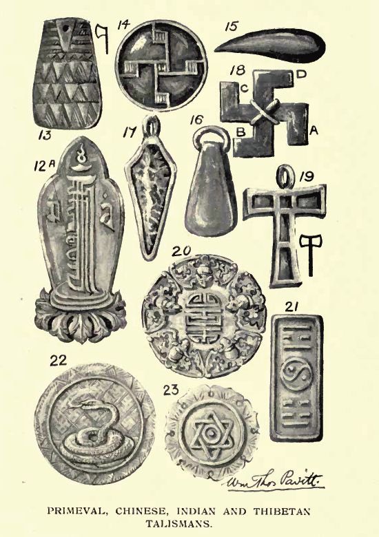 'Primeval, Chinese, Indian and Thibetan talismans'