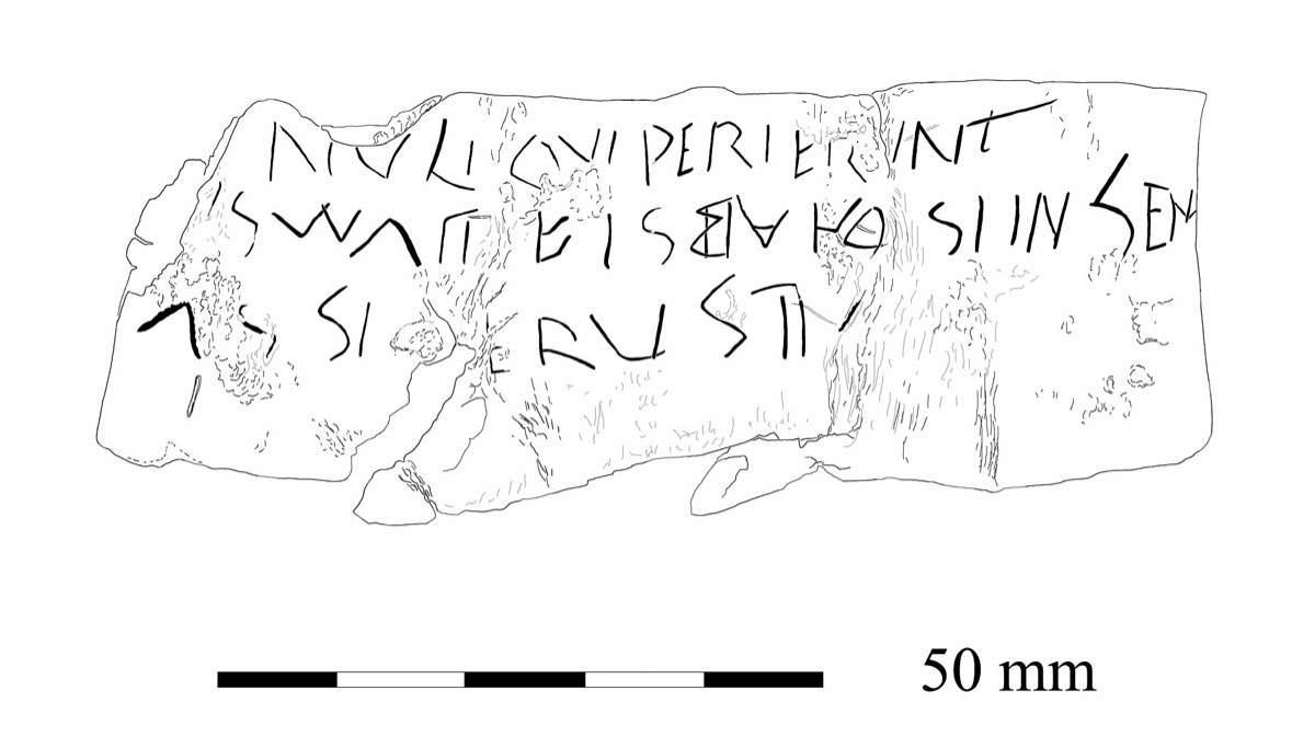 A British curse tablet, drawn out
