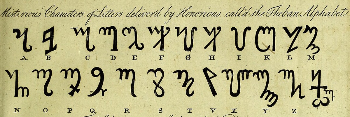 The Theban alphabet